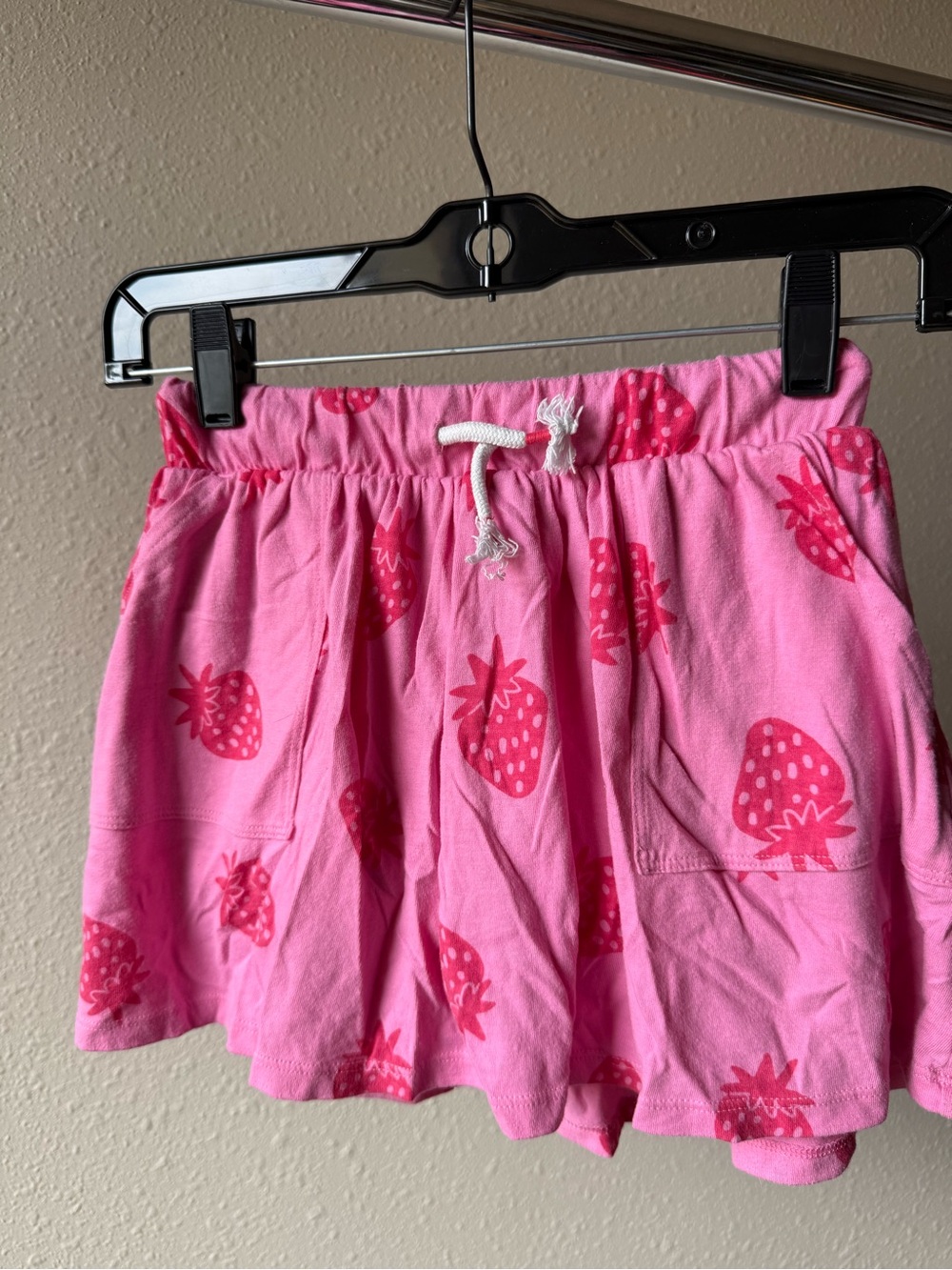 Cat & Jack Pink Strawberry Skort with Drawstring